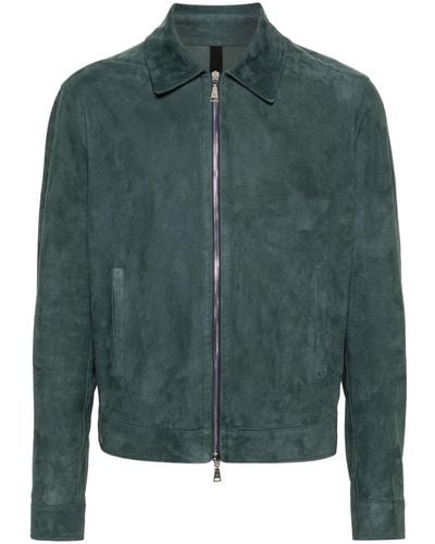 Tagliatore Bomber in pelle - Verde