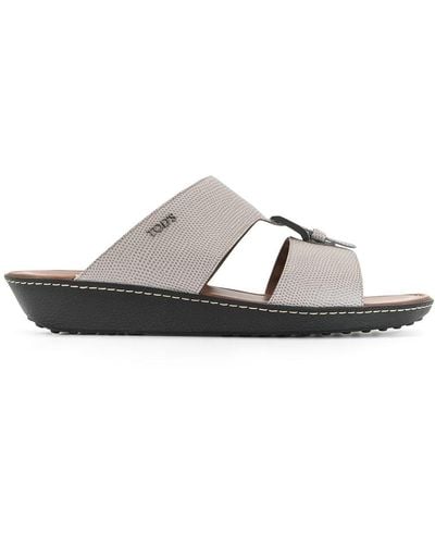 Tod's Buckled Cut-out Sandals - Grey
