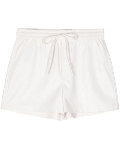 Nanushka Mil Faux-leather Shorts - White
