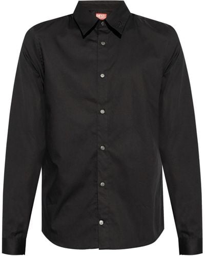 DIESEL S-fitty-a Long-sleeve Shirt - Black