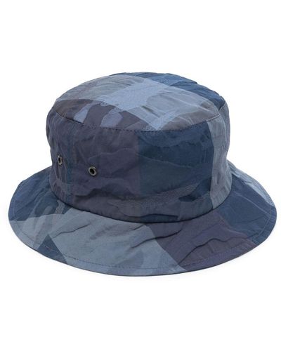 Mackintosh Pelting Camouflage-pattern Bucket Hat - Blue