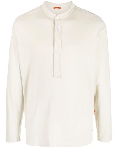 Barena T-shirt en coton à boutonnière - Blanc