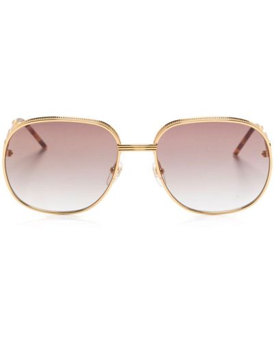 Casablancabrand Gradient Oval-frame Sunglasses - Pink