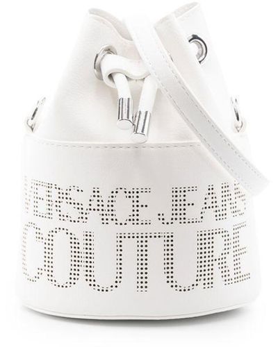 Versace ロゴ バケットバッグ - ホワイト
