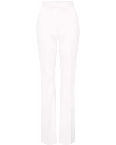 Rebecca Vallance Evelyn High-waisted Straight-leg Trousers - White