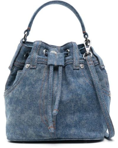 Moschino Jeans Denim Bucket Bag - Blue
