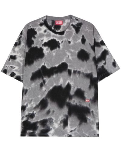 DIESEL T-boxt-n15 Tie-dye T-shirt - Gray