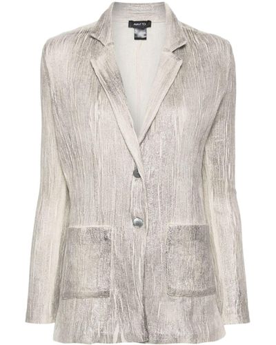 Avant Toi Blazer de punto laminado - Gris