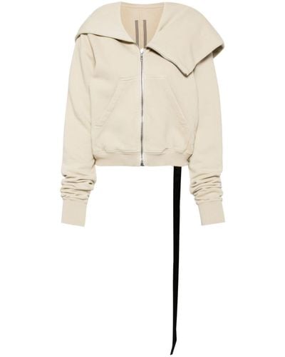 Rick Owens Zip-up cotton hoodie - Neutro