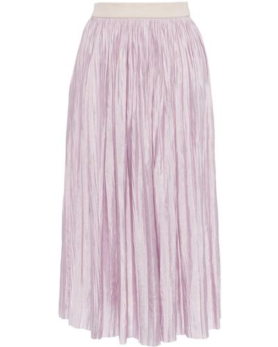Roberto Collina High-waist Pleated Skirt - Pink
