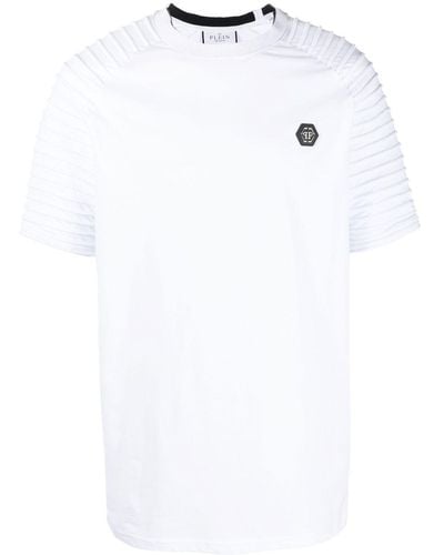 Philipp Plein T-Shirt mit Falten - Weiß