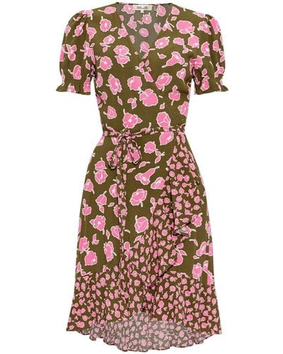 Diane von Furstenberg Floral-print wrap dress - Grün