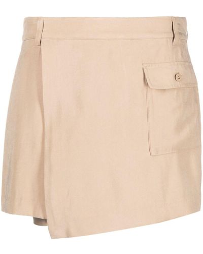 DKNY Asymmetric Skirt-shorts - Natural