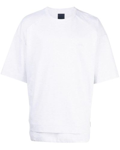 Juun.J T-shirt oversize con coulisse - Bianco