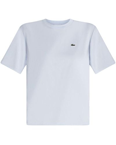 Lacoste Katoenen T-shirt Met Logopatch - Wit