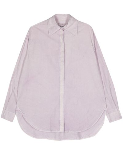 Quira Crinkled Cotton Shirt - Purple