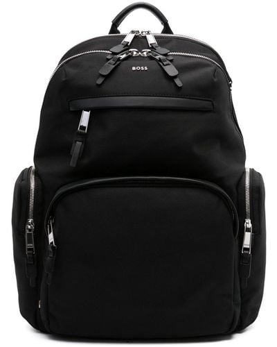BOSS Highway Logo-lettering Backpack - Black