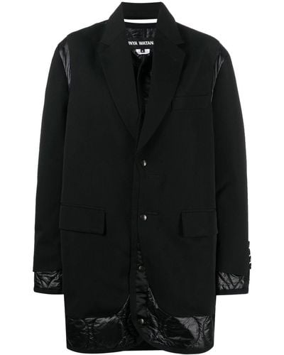 Junya Watanabe Veste en laine à design superposé - Noir