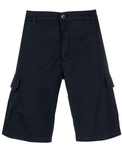 Moorer Aron-sec Cotton Cargo Shorts - Blue