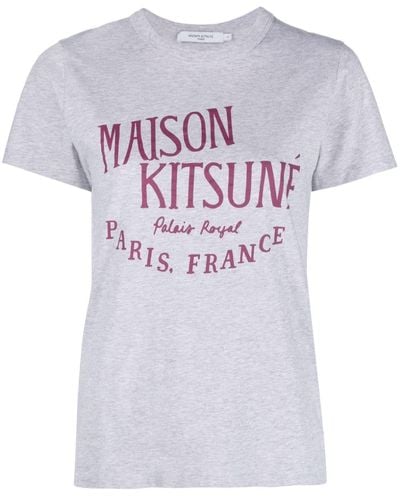 Maison Kitsuné T-shirt à logo imprimé - Blanc
