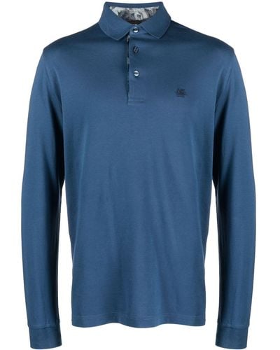 Etro Katoenen Poloshirt - Blauw