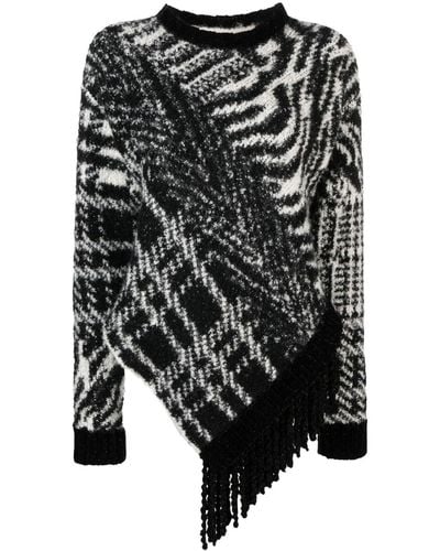 Roberto Cavalli Asymmetric-hem Sweater - Black