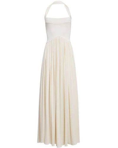 Khaite Marisol Sleeveless Midi Dress - White