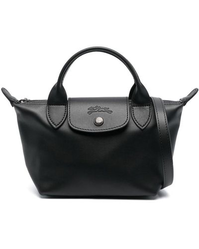 Longchamp Le Pliage Leather Mini Bag - Black