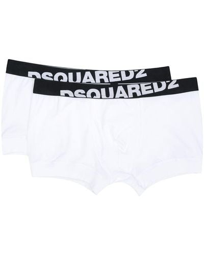 DSquared² Boxer con logo - Bianco
