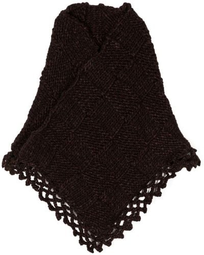 Kiko Kostadinov Aspasia Checkerboard-knit Wool-blend Scarf - Black