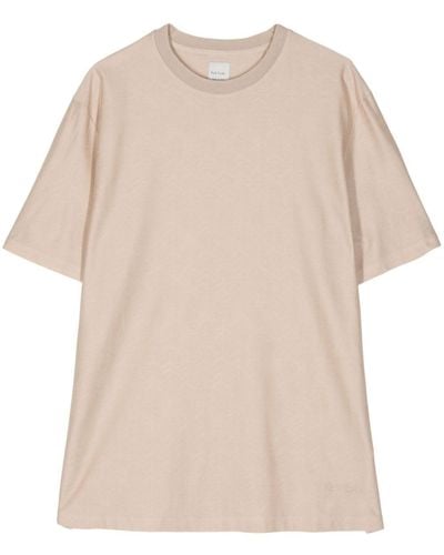 Paul Smith Cotton Zigzag-jacquard T-shirt - Natural