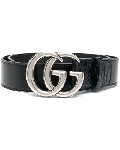Gucci Cintura con fibbia GG - Nero
