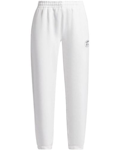 Lacoste Elasticated-waist Organic Cotton Track Trousers - White