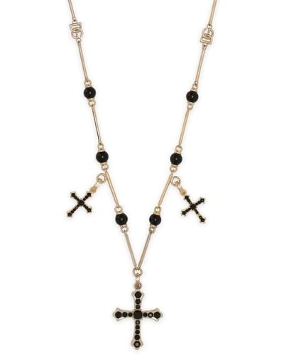 Dolce & Gabbana Halskette mit Kreuzanhänger - Weiß