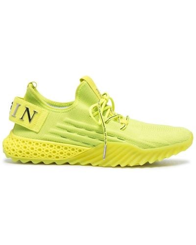 Philipp Plein Runner Iconic Lace-up Sneakers - Yellow