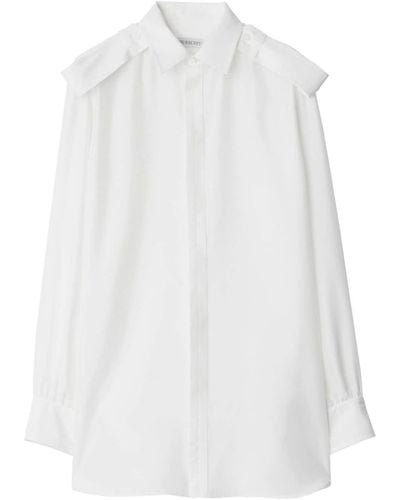 Burberry Zijden Overhemd - Wit