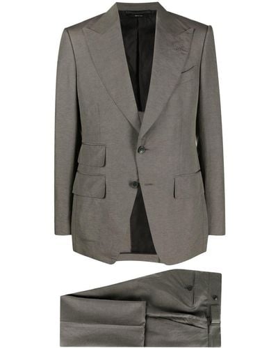 Tom Ford Costume à veste à simple boutonnage - Gris