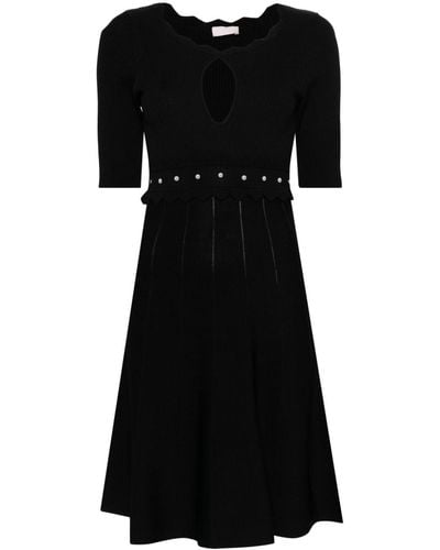 Liu Jo Stud-embellished Knitted Dress - Black