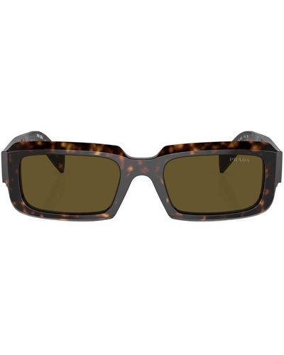 Prada Rectangle-frame Sunglasses - Green