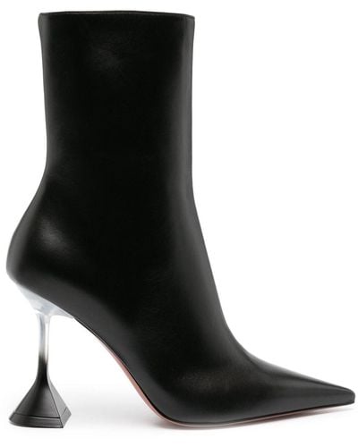 AMINA MUADDI Giorgia Glass 95mm Leather Boots - Black
