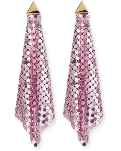 Rabanne Chainmail Drop Earrings - Pink