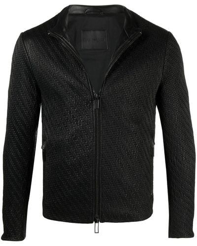 Emporio armani hot sale leather jacket price