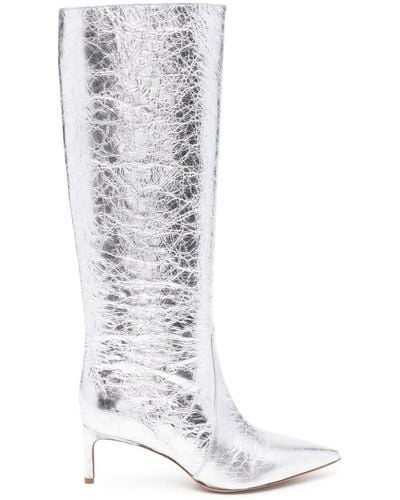 Bettina Vermillon Josefine 55mm Knee Boots - White