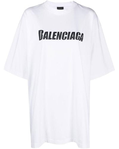 Balenciaga Caps Cotton T-shirt - White