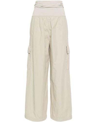 Transit Jersey-panel Straight Trousers - Natural