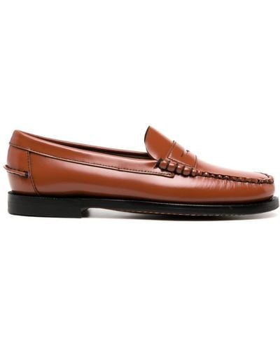Sebago Penny-slot Leather Oxford Shoes - Brown