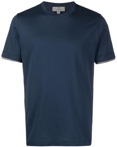 Canali T-Shirt im Layering-Look - Blau