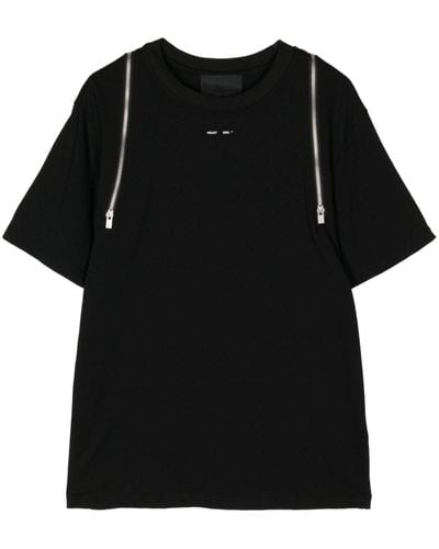 HELIOT EMIL T-shirt en coton à logo imprimé - Noir
