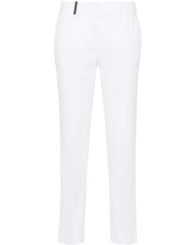 Peserico Pantalones de vestir ajustados - Blanco