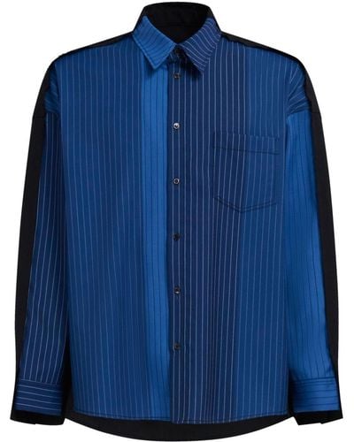 Marni Chemise à fines rayures - Bleu